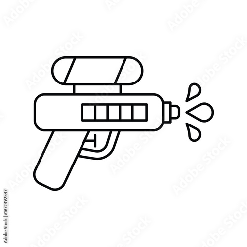 Air Hockey lineal icon with white background vector stock illustration