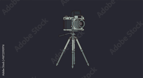 , keywords and category for the image

 Drawing Camera on Tripod, Studio Shot (Isolated)