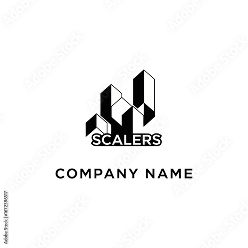 Abstract Geometric Building Logo - Scalers Company.