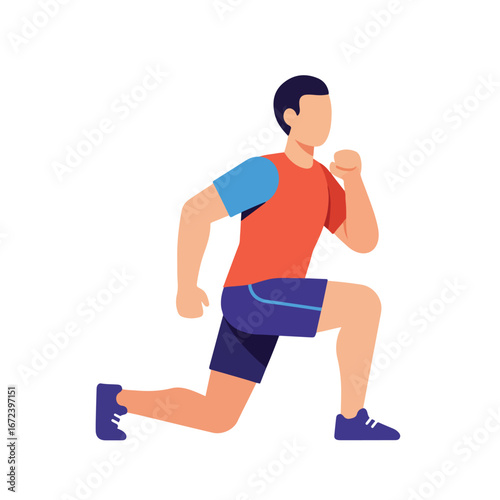 Person Lunging During Workout