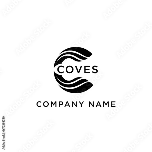 Abstract Wave C Logo Design for Company Branding.