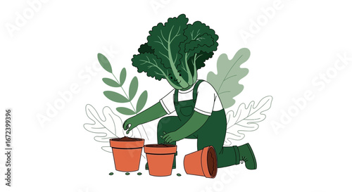 A Gardener's Verdant Planting: Nurturing Growth and Cultivating Fresh Start Imagery