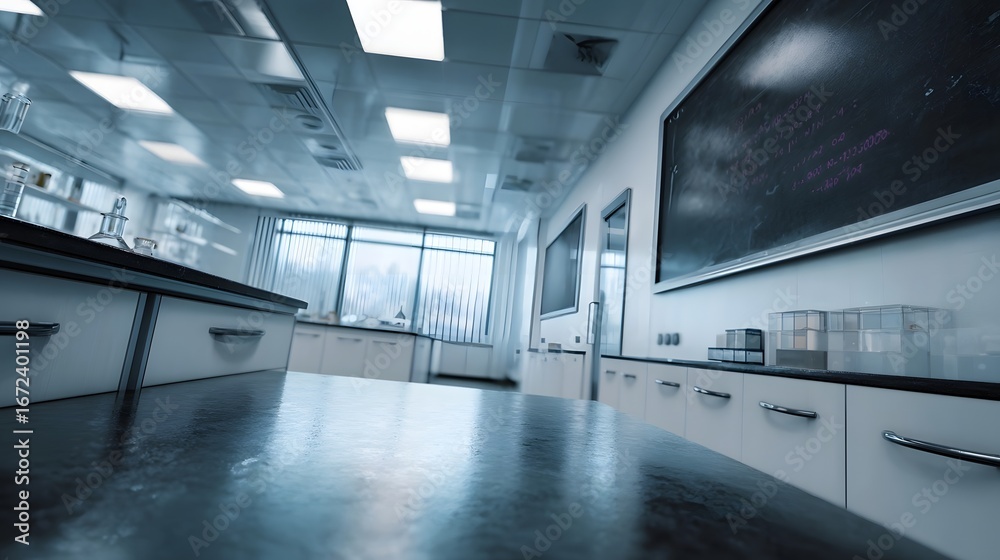 Obraz premium A modern chemistry lab equipped with advanced scientific instruments and whiteboards long title A well equipped state of the art chemistry