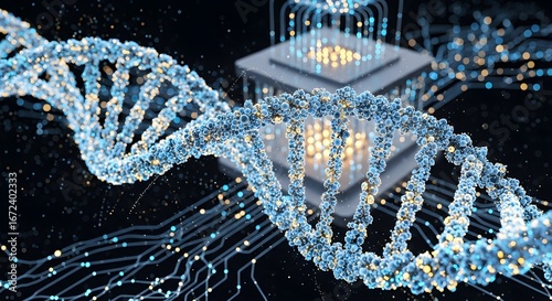 Futuristic Technology DNA and the Microchip - A Glimpse into the Future of Genetic Engineering