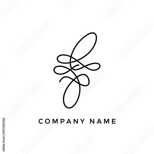 Elegant Intertwined Letterforms Monogram Logo Design.