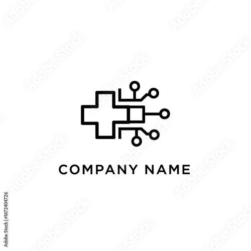 Medical Technology Logo - Cross Circuit Board Design.