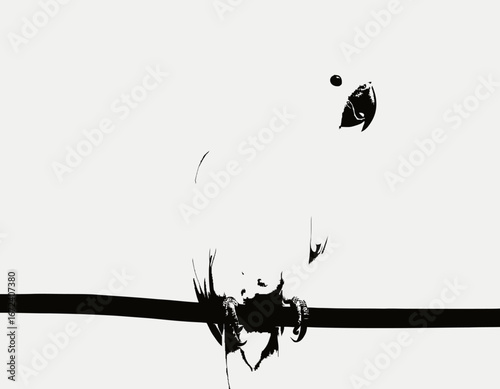 Cockatoo bird Silhouette digital Art, Intricate Powerful and Ready for Print or Web, Sharp Details. Strong Identity. Timeless Design