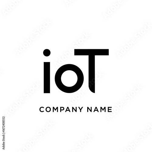 Modern IoT Logo Design with Clean Typography for Tech Companies.