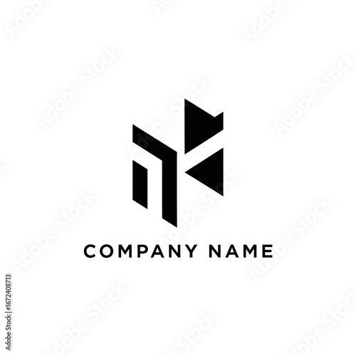 Modern NK Lettermark Logo Design for Business Branding and Identity.