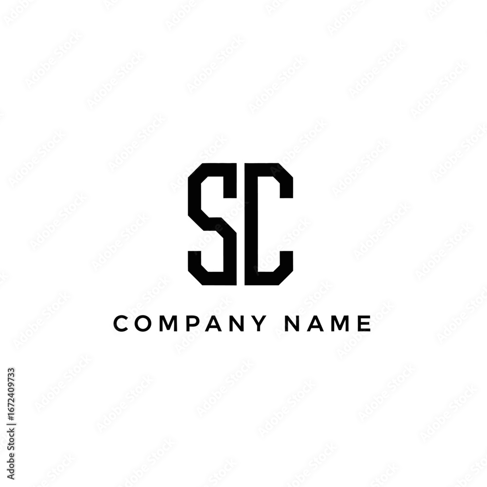 Fototapeta premium SC Monogram Logo Design.