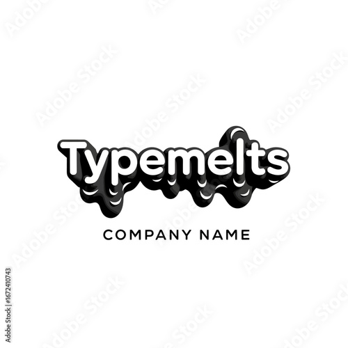 Typemelts Company Logo - Stylized Dripping Font Design.