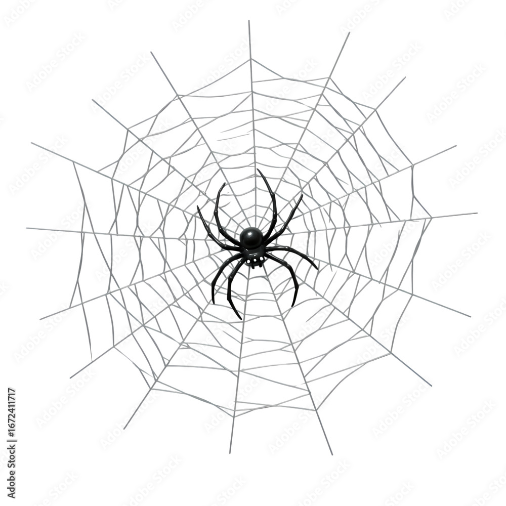 Fototapeta premium Spider in Web: Intricate Design Element