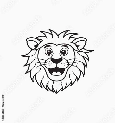 Wallpaper Mural Abstract geometric lion face design with vibrant colors Torontodigital.ca