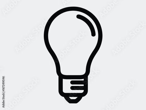 Vector art of simple light bulb icon