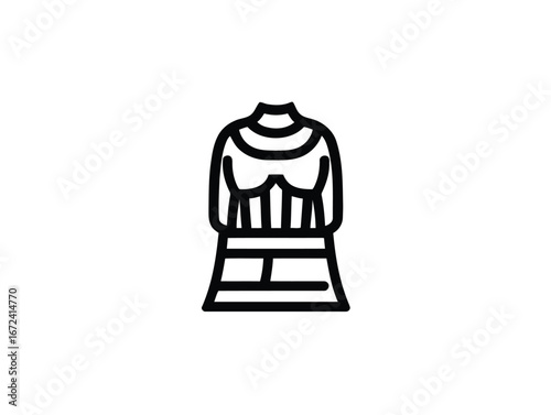 Vector art of traditional japanese kimono