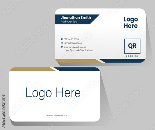 Creative and professional minimalist business card template 