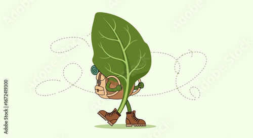 Animated Sprout Adventurer Ready To Explore Natural Habitats And Remote Destinations