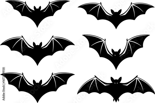 "Bat Silhouettes Collection" Vector Bundle