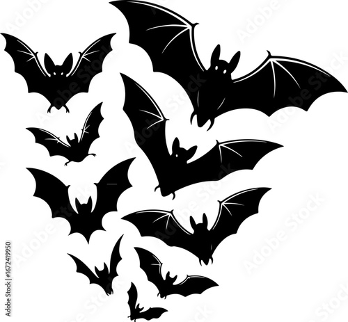 "Bat Silhouettes Collection" Vector Bundle
