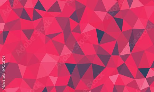 Vibrant Low Poly Geometric Abstract Background with Shades of Pink and Blue