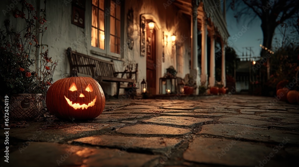 Fototapeta premium Jack O' Lantern Halloween Pumpkin
