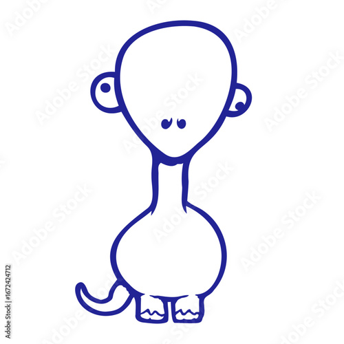 Funny Dino Silly Squint Eyes Dinosaur Big Head Cartoon
