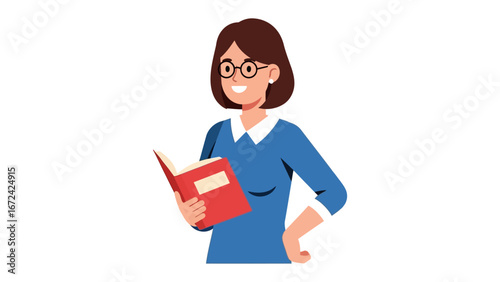 Reading Woman: a woman is reading a book with happy and cheerful faces. this photo is great illustration for study.