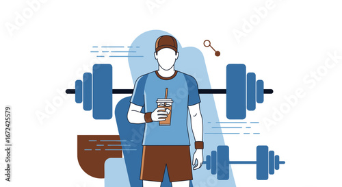Athlete Consuming Beverages, Resting After Intense Workout, And Enjoyment Of Fitness