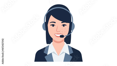 Support Agent: A friendly support agent, wearing a headset, exudes helpfulness and professionalism. It's an image of customer service at its finest.