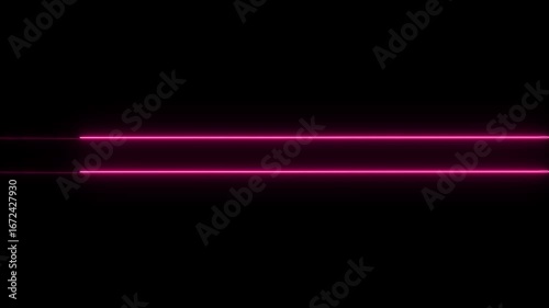 Vibrant Pink Neon Lines Abstract Background Futuristic Glow Effect Minimalist Design Dynamic Motion Graphic