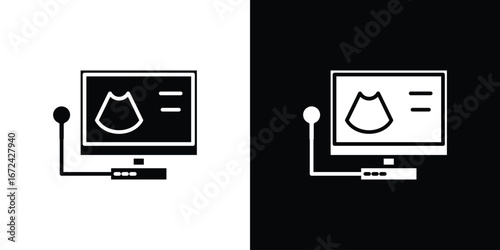 Ultrasonography icon vector Graphic Designs. Suitable for use on web apps,