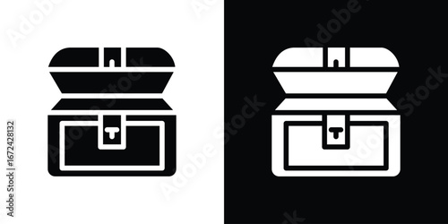 Treasure chest icon vector Graphic Designs. Suitable for use on web apps,