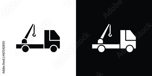 Tow truck icon vector Graphic Designs. Suitable for use on web apps,