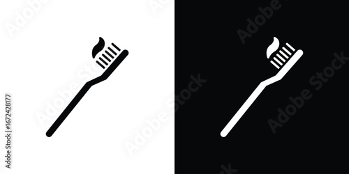 Toothbrush icon vector Graphic Designs. Suitable for use on web apps,