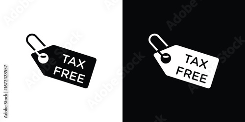 Tax free icon vector Graphic Designs. Suitable for use on web apps,