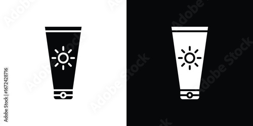 Sunscreen icon vector Graphic Designs. Suitable for use on web apps,