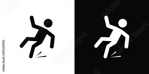 Slippery floor icon vector Graphic Designs. Suitable for use on web apps,