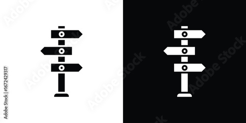 Signpost icon vector Graphic Designs. Suitable for use on web apps,
