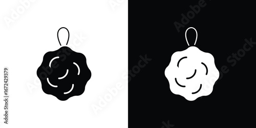 Shower sponge ball icon vector Graphic Designs. Suitable for use on web apps,