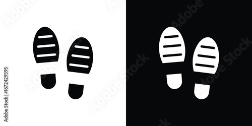 Shoe print icon vector Graphic Designs. Suitable for use on web apps,
