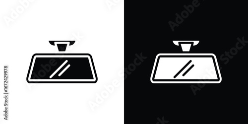 Rear mirror icon vector Graphic Designs. Suitable for use on web apps,