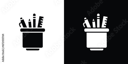 Pencil holder icon vector Graphic Designs. Suitable for use on web apps,