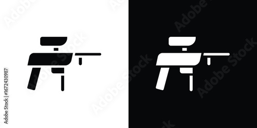 Paintball gun icon vector Graphic Designs. Suitable for use on web apps,