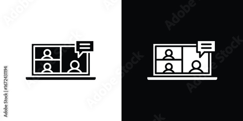 Online meeting icon vector Graphic Designs. Suitable for use on web apps,