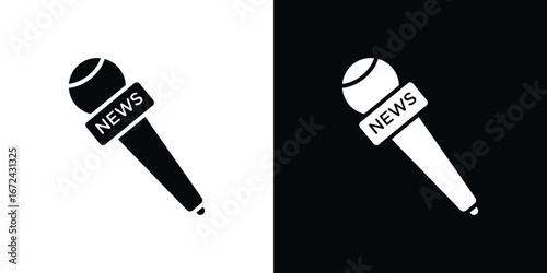 News microphone icon vector Graphic Designs. Suitable for use on web apps,