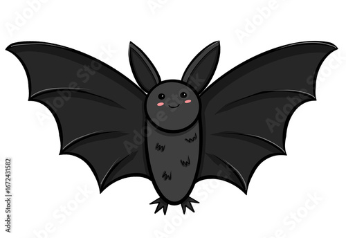 cute halloween bat with transparent background