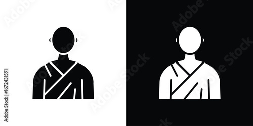 Monk icon vector Graphic Designs. Suitable for use on web apps,