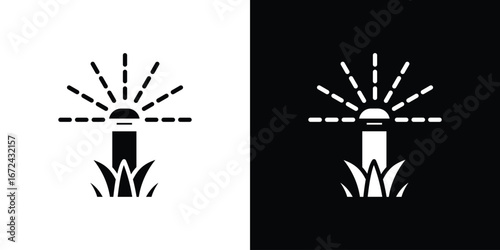 Lawn sprinkler icon vector Graphic Designs. Suitable for use on web apps,