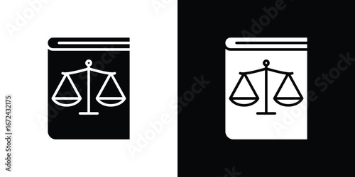 Law book icon vector Graphic Designs. Suitable for use on web apps,