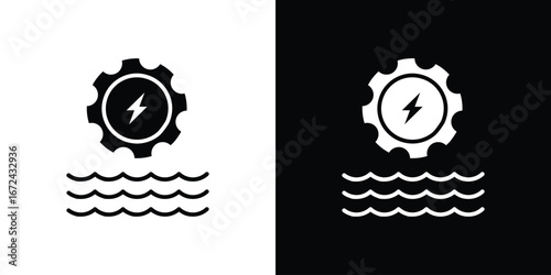 Hydro power icon vector Graphic Designs. Suitable for use on web apps,